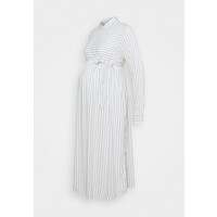 MAMALICIOUS MLALANYA WOVEN MIDI DRESS Sukienka koszulowa snow white/stripes in crown blue M6429F0TR