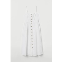 H&M Sukienka z domieszką lnu 0821336003 Biały