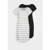 Vero Moda Tall VMAPRIL SHORT DRESS 2 PACK Sukienka z dżerseju black/snow white/dazzling blue VEB21C04H