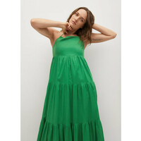 Mango Sukienka letnia Cotton 17070185 Zielony Relaxed Fit