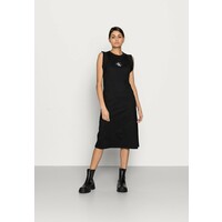Calvin Klein Jeans KNOTTED T-SHIRT DRESS Sukienka z dżerseju black C1821C084