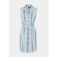 Vero Moda VMAKELASANDY SHORT DRESS Sukienka jeansowa light blue denim/white VE121C2PT