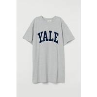 H&M Sukienka T-shirtowa 0929268004 Szary melanż/Yale