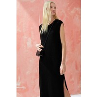 H&M Dzianinowa sukienka 0969933003 Czarny