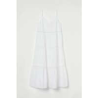 H&M H&M+ Bawełniana sukienka 0855778002 Biały