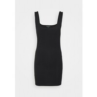 South Beach Petite SUSTAINABLE SQUARE NECK MINI DRESS Sukienka z dżerseju black S4X21C002