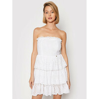 Rinascimento Sukienka letnia CFC0104520003 Biały Regular Fit