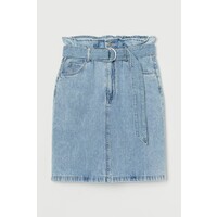 H&M Dżinsowa spódnica paper bag 0852181003 Jasnoniebieski denim