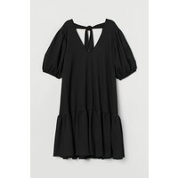 H&M Sukienka z bufiastym rękawem 0892412001 Czarny
