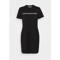 Calvin Klein Jeans DRESS INSTITUTIONAL Sukienka z dżerseju black C1821C09F