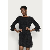 Wallis BLACK SPARKLE DOUBLE FLUTE SHIFT DRESS Sukienka letnia black WL521C0QH