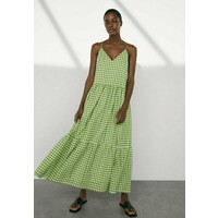 Massimo Dutti MIT VICHYKAROS Długa sukienka green M3I21C0FB