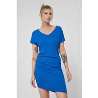 Medicine Asymetryczna sukienka damska z marszczeniami niebieska RW21-SUD308_55X