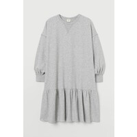 H&M Sukienka dresowa 0903096001 Szary melanż