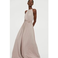 H&M Długa sukienka bez rękawów 0890982001 Pudroworóżowy