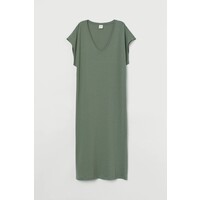 H&M Tunikowa sukienka z dżerseju 0874547004 Zieleń khaki