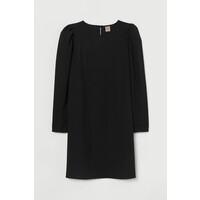 H&M H&M+ Sukienka z bufkami 0917963002 Czarny