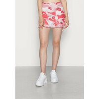 Jaded London DOUBLE LAYER RUCHED SIDE SKIRT CHERRY DOT Spódnica mini red/ white JL021B00O