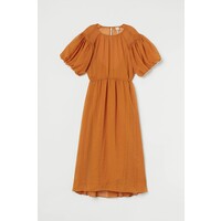 H&M Szeroka sukienka 0880716003 Pomarańczowy