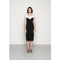 WAL G. SMITH CONTRAST MIDI DRESS Sukienka z dżerseju black/white WG021C0OU