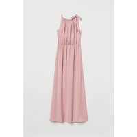 H&M Długa sukienka z kokardą 0766785002 Jasnoróżowy