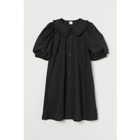 H&M Sukienka z kołnierzykiem 0915523003 Czarny