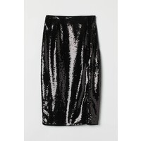 H&M Ołówkowa spódnica z cekinami - 1011574001 Czarny