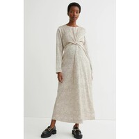 H&M MAMA Sukienka z węzłem 1010876001 Jasny pudroworóżowy/Kropki