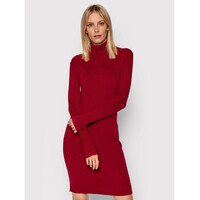Calvin Klein Jeans Sukienka dzianinowa J20J216752 Czerwony Slim Fit