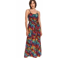 Top Secret Sukienka maxi na ramiączkach w kolorowe liście DSU0118