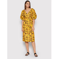Remain Sukienka codzienna Lassy RM852 Żółty Regular Fit