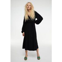 H&M Kopertowa sukienka z dżerseju 1057599001 Czarny