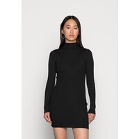 Missguided HIGH NECK MINI DRESS Sukienka dzianinowa black M0Q21C1ZD-Q11