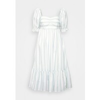 Abercrombie & Fitch PUFF SLEEVE MIDI DRESS Sukienka letnia green / white A0F21C09I-M11