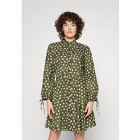 Polo Ralph Lauren BLOCK-PRINT COTTON TIE-CUFF SHIRTDRESS Sukienka koszulowa olive PO221C09M-N11