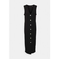 Vero Moda Tall VMHIRAAGGI CALF DRESS Sukienka dzianinowa black VEB21C0BZ-Q11