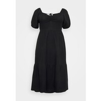 Cotton On Curve SUNNY PUFF SLEEVE MIDI DRESS Sukienka letnia black C1V21C00V-Q11