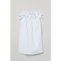 H&M Sukienka z falbanami 0970383004 Biały