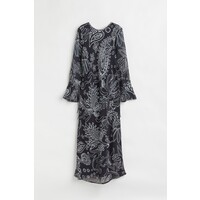 H&M Szyfonowa sukienka we wzory - 1072739001 Czarny/Wzór
