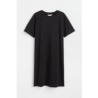 H&M Bawełniana sukienka T-shirtowa 0841434001 Czarny
