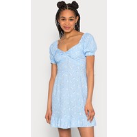 Hollister Co. TWIST SHORT DRESS Sukienka letnia blue floral H0421C04X-K11