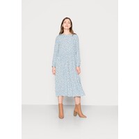 TOM TAILOR PRINTED CREPE MIDI DRESS Sukienka letnia blue dotted design TO221C0N2-K11