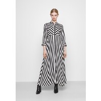 YAS YASSAVANNA LONG SHIRT DRESS Sukienka koszulowa black/ white stripes Y0121C1GK-Q11