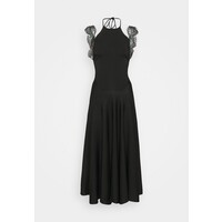 Victoria Beckham COMPACT SHINE SLEEVLESS FIT AND FLARE MIDI Długa sukienka black V0921C00Y-Q11