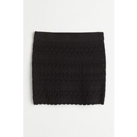 H&M Krótka spódnica o wyglądzie szydełkowej robótki - 1063995002 Czarny