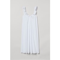 H&M Sukienka z falbaną 0970261002 Biały