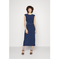 Lauren Ralph Lauren GEOMETRIC LOGO-PRINT JERSEY DRESS Długa sukienka navy/blue L4221C1EL-K11