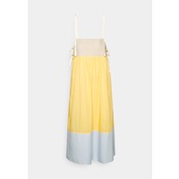 Tory Burch COLOR BLOCKED DRESS Sukienka letnia jackfruit / natural khaki / blue mist T0721C01K-E11
