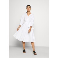 KARL LAGERFELD LOGO EMBROIDERED SHIRT DRESS Sukienka letnia white K4821C03Z-A11