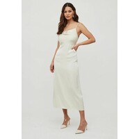 Vila VIRAVENNA ANKLE DRESS Długa sukienka off-white V1021C2X6-B11